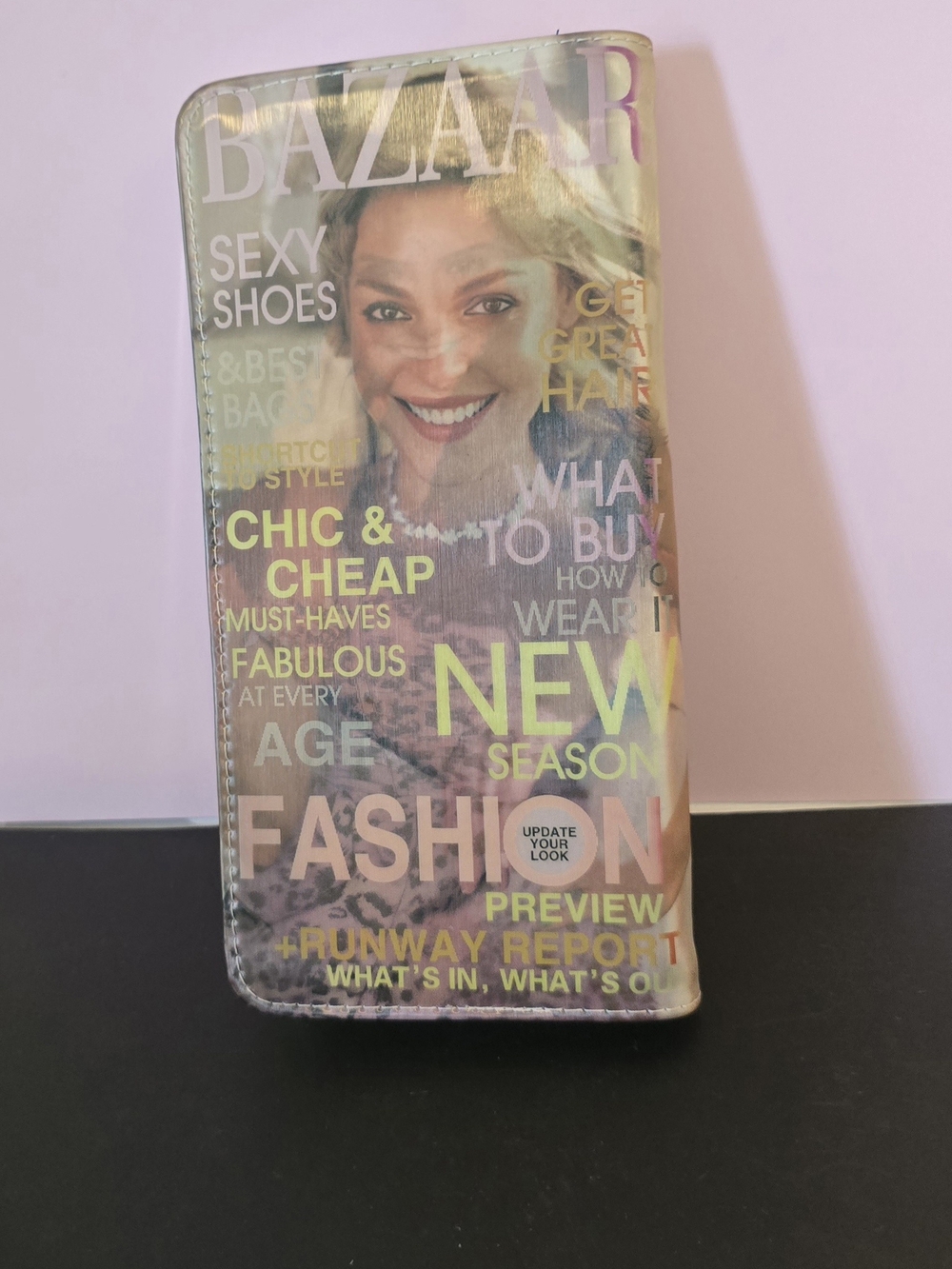 Fashion Magazine Print Wallet Clutch